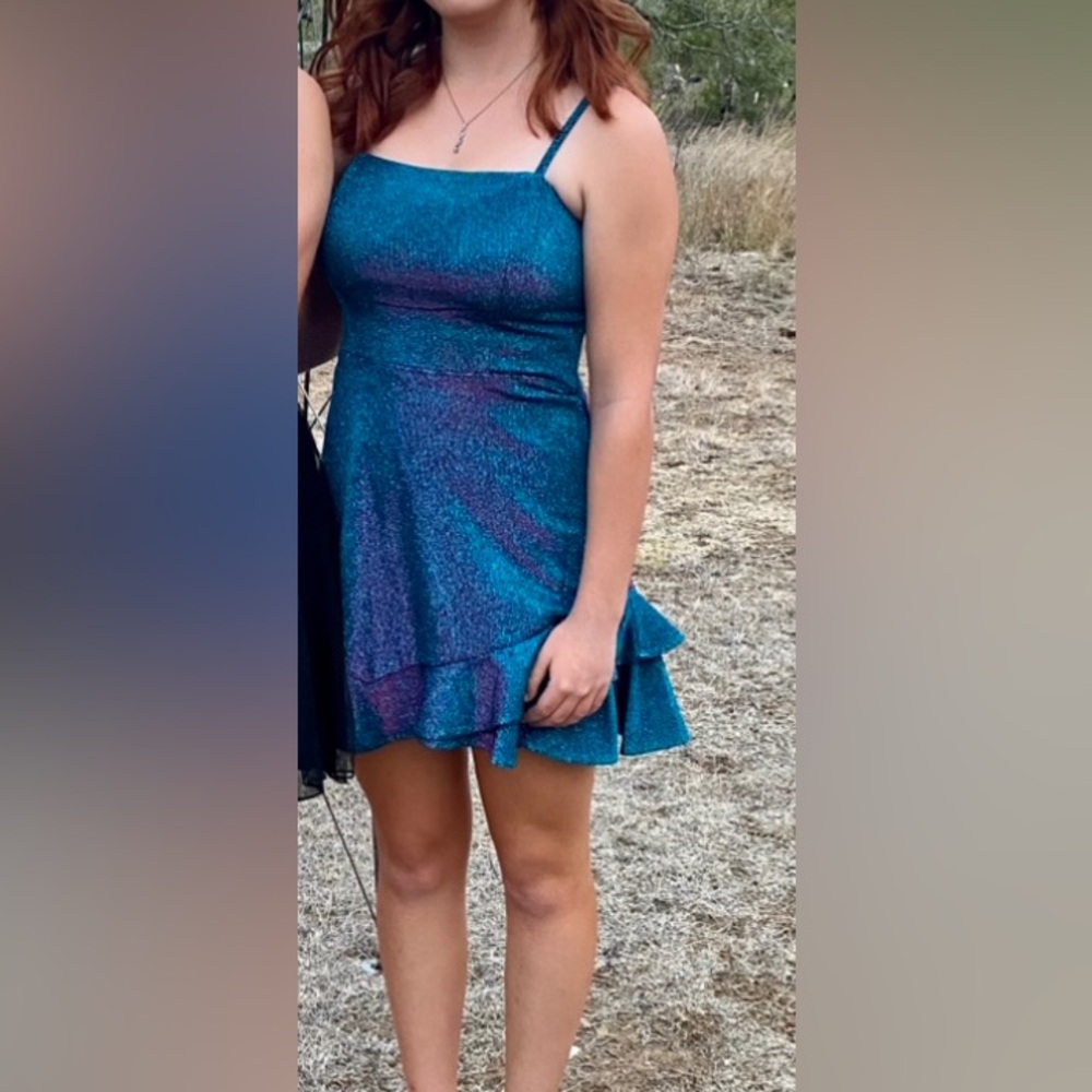 Iridescent Blue and Purple Dress